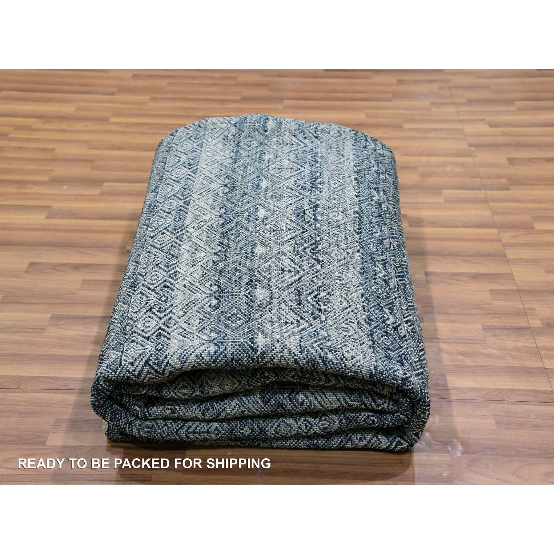 Tapis oriental noué à la main gris Kohinoor Herat motif géométrique en vente 2