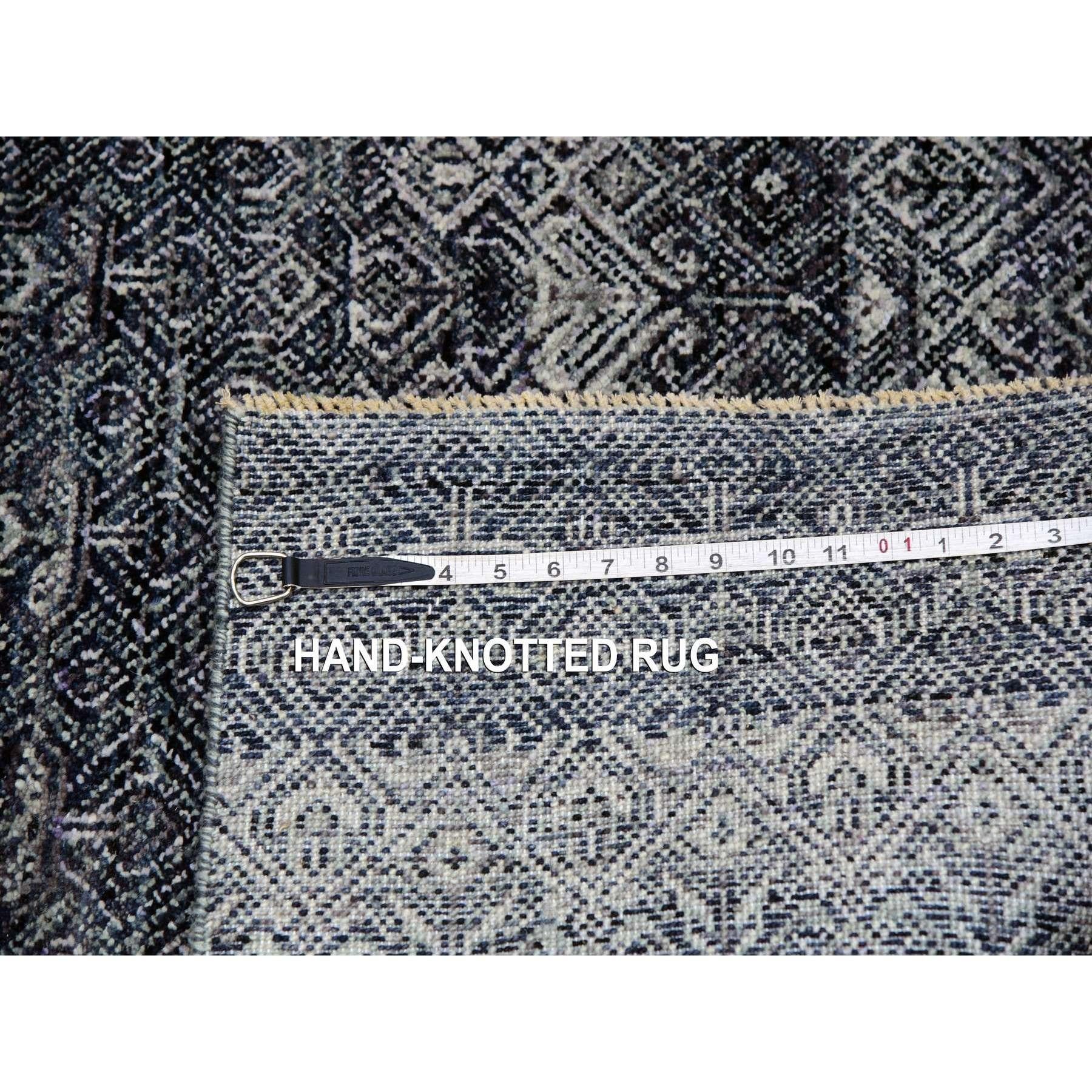 Tapis oriental noué à la main gris Kohinoor Herat motif géométrique en vente 4