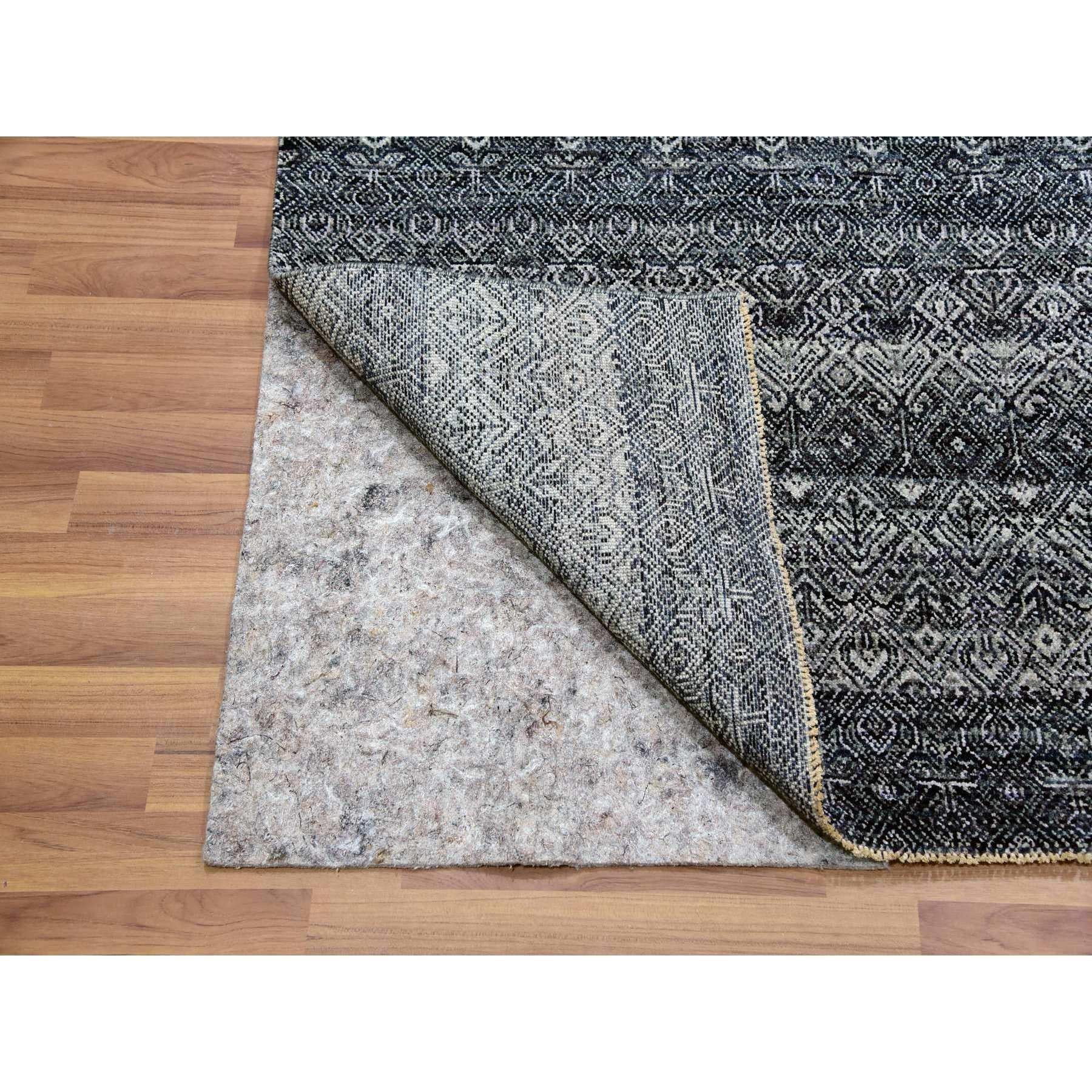 Noué à la main Tapis oriental noué à la main gris Kohinoor Herat motif géométrique en vente