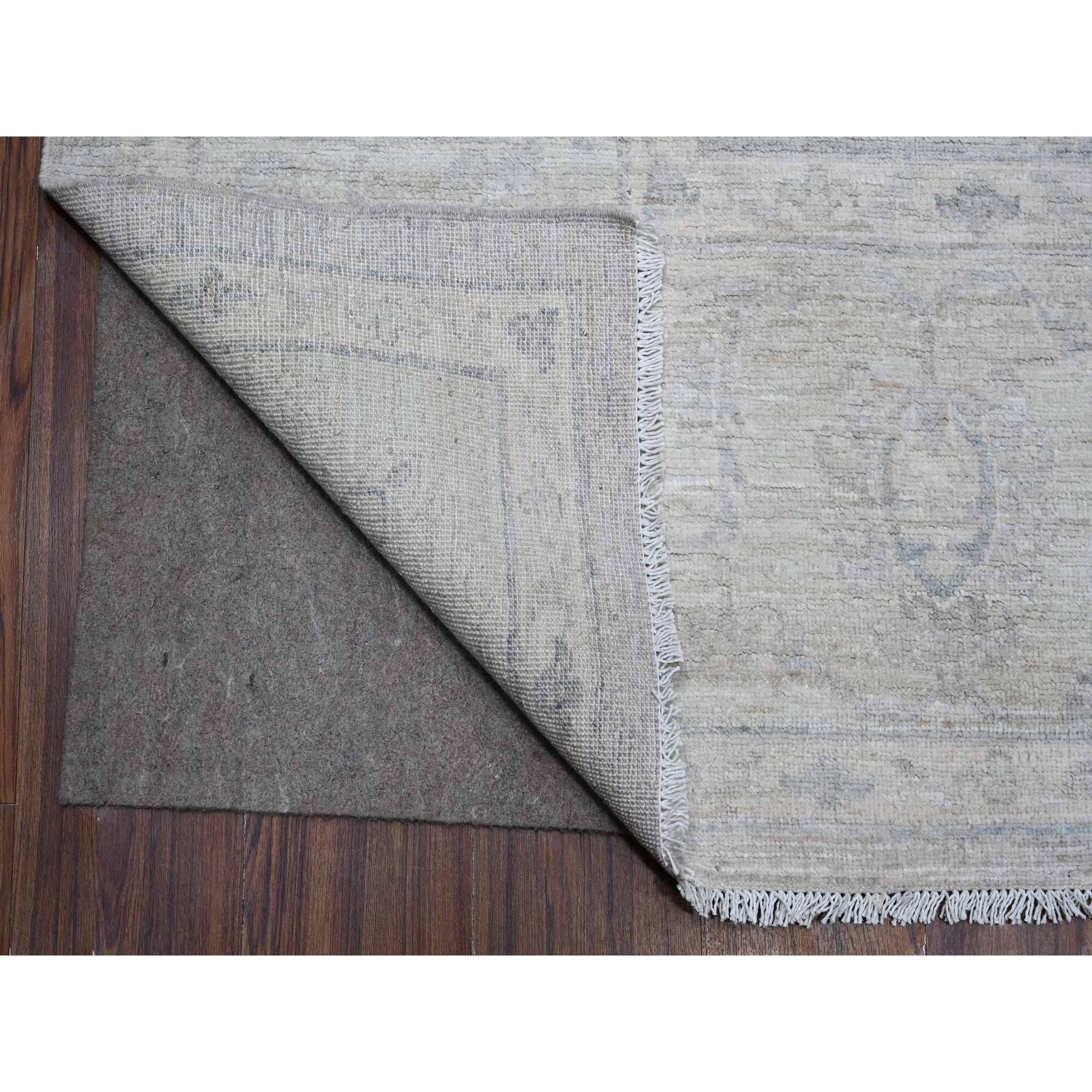 Alfombra Oriental de Lana Lavada a Mano Gris Peshawar Brillante 8'10