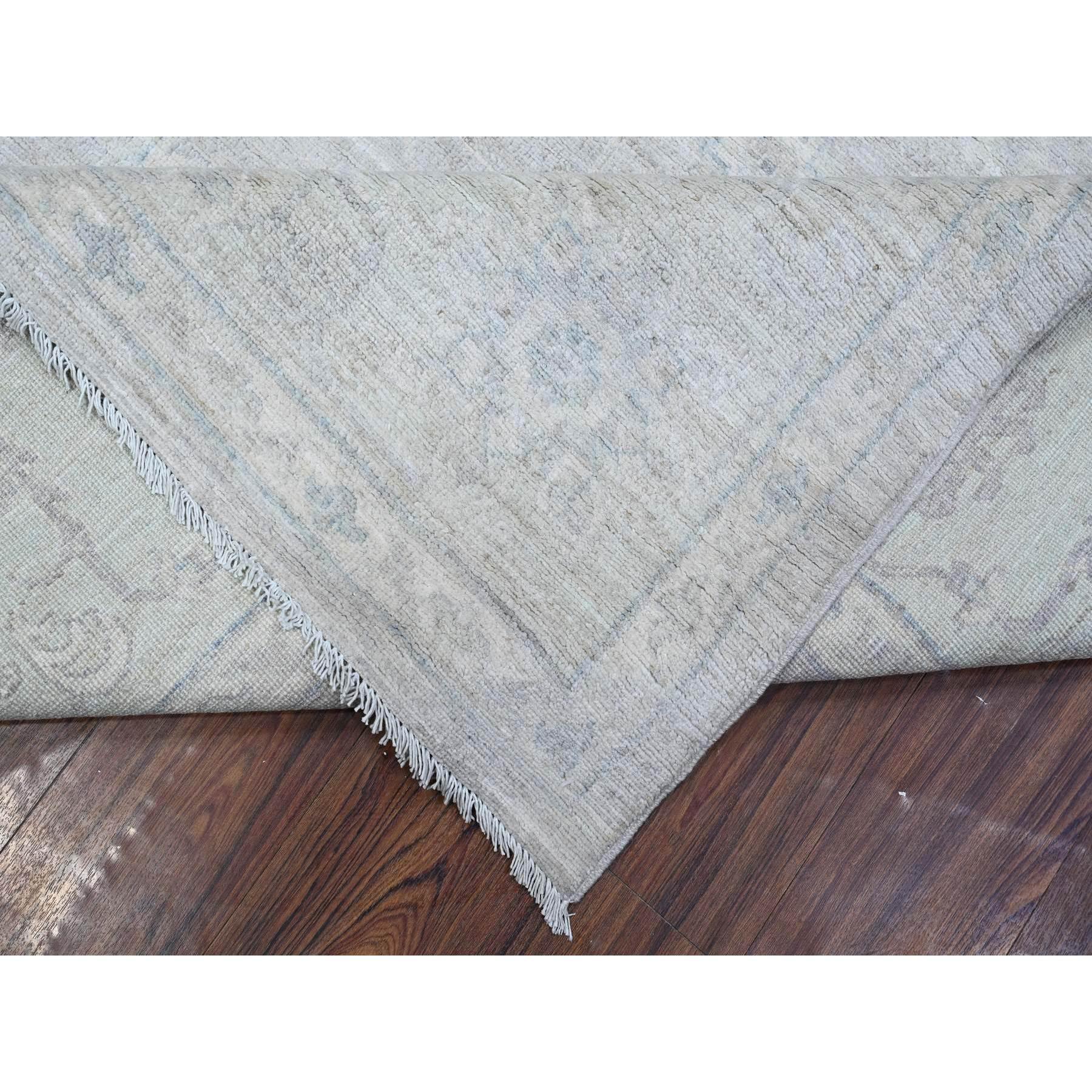 Alfombra Oriental de Lana Lavada a Mano Gris Peshawar Brillante 8'10