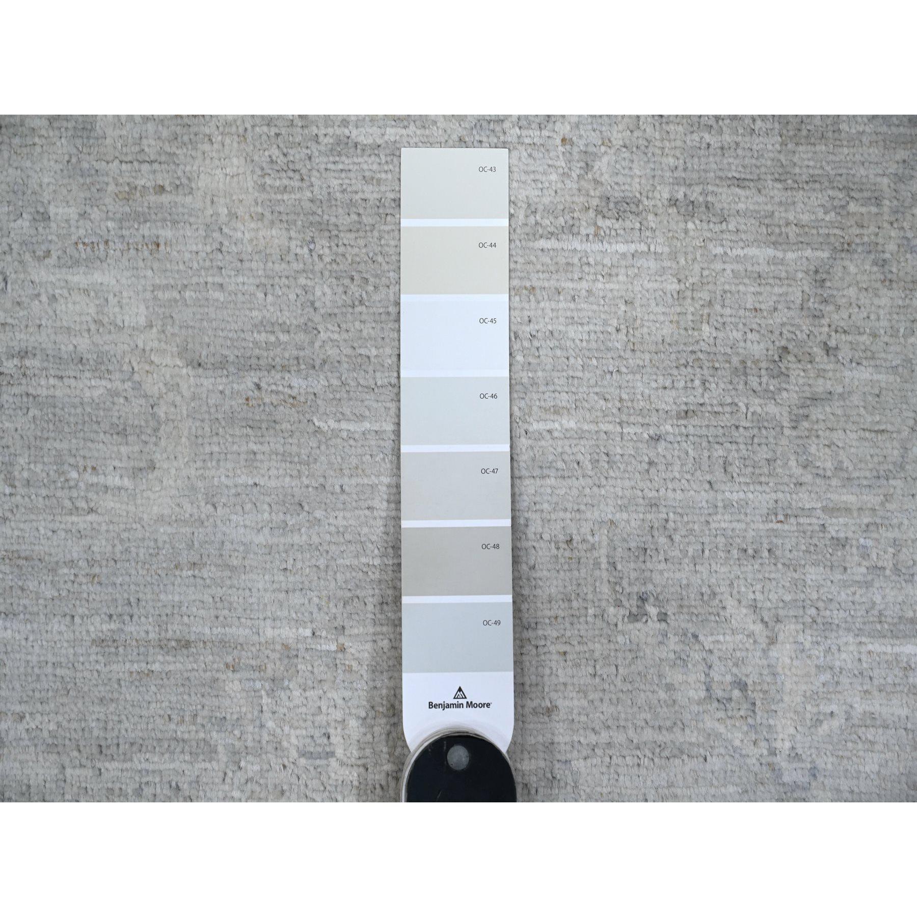 Alfombra Oriental de Lana Lavada a Mano Gris Peshawar Brillante 8'10
