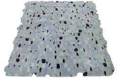 Gray Hand-Tufted Modern Wool Rug with Abstract Pattern By Apadana