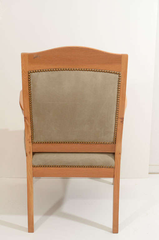 Swedish Gray Jugendstil Salon Chair For Sale