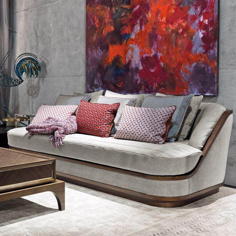 Italian Gray Kensington Sofa For Sale