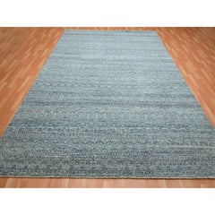 Gray Kohinoor Herat Small Diamond Pattern Hand Knotted Pure Wool Soft Pile Rug