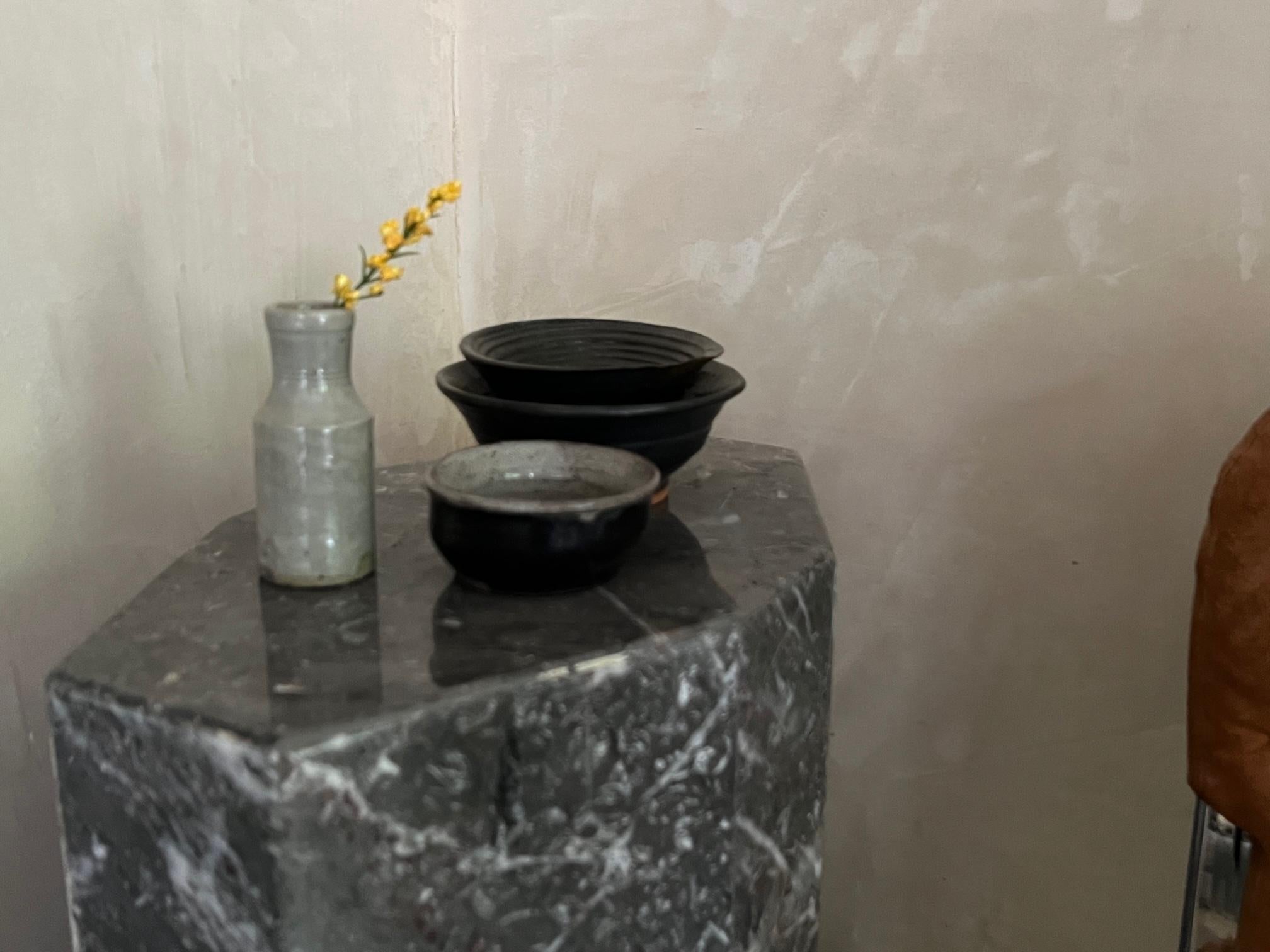 Unknown Gray Marble Columns- Set of 2 For Sale