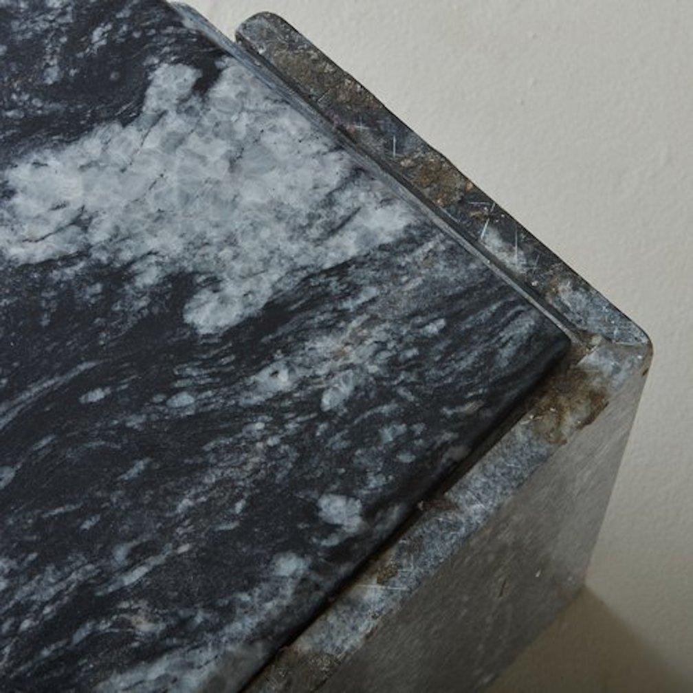 Gray Marble Teardrop Coffee Table by Roche Bobois, Italy 1970s 2