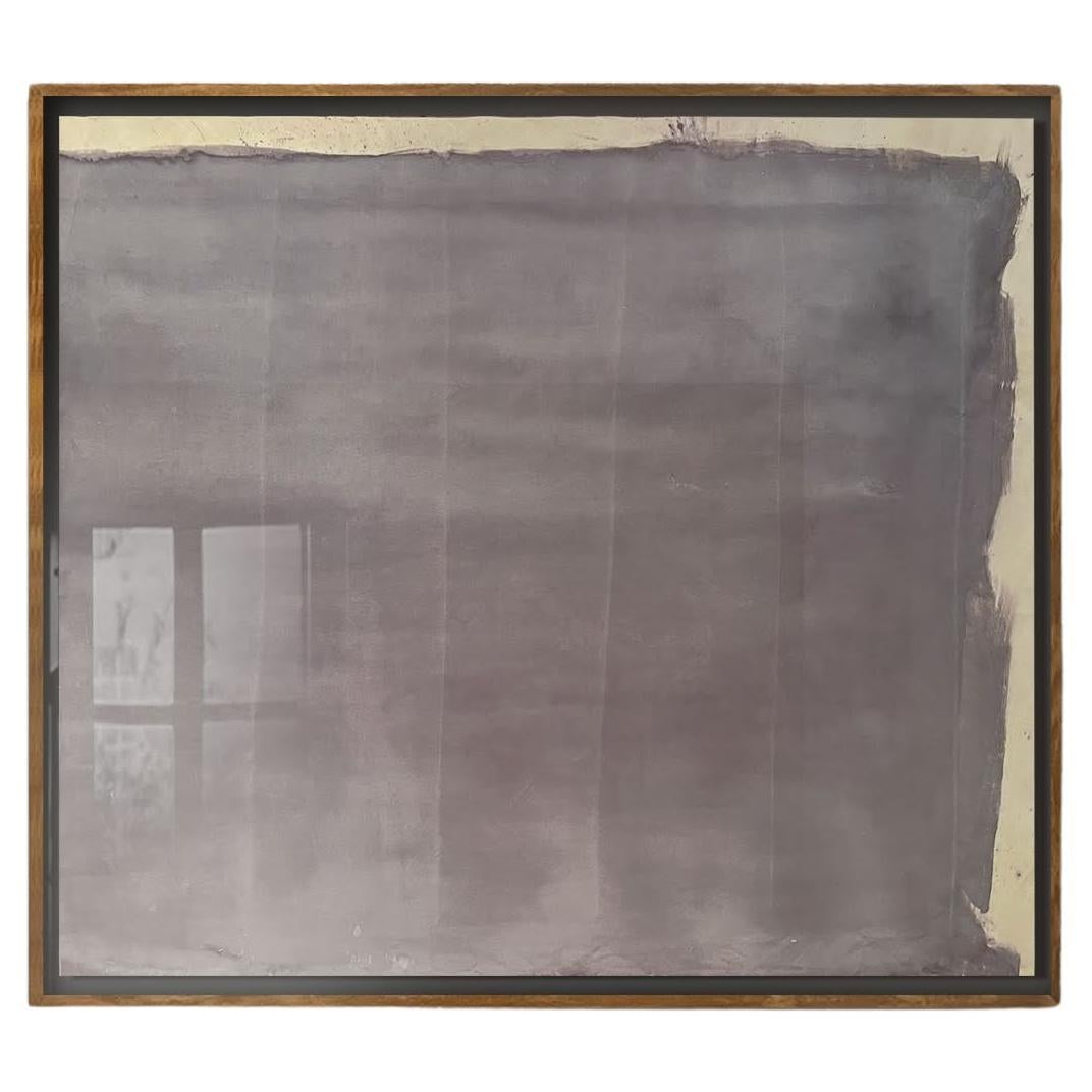 'Gray Mauve' Original Abstract Pigments, Ink on Raw Canvas 50 x 42 in In New Condition For Sale In PRAHA 7, CZ