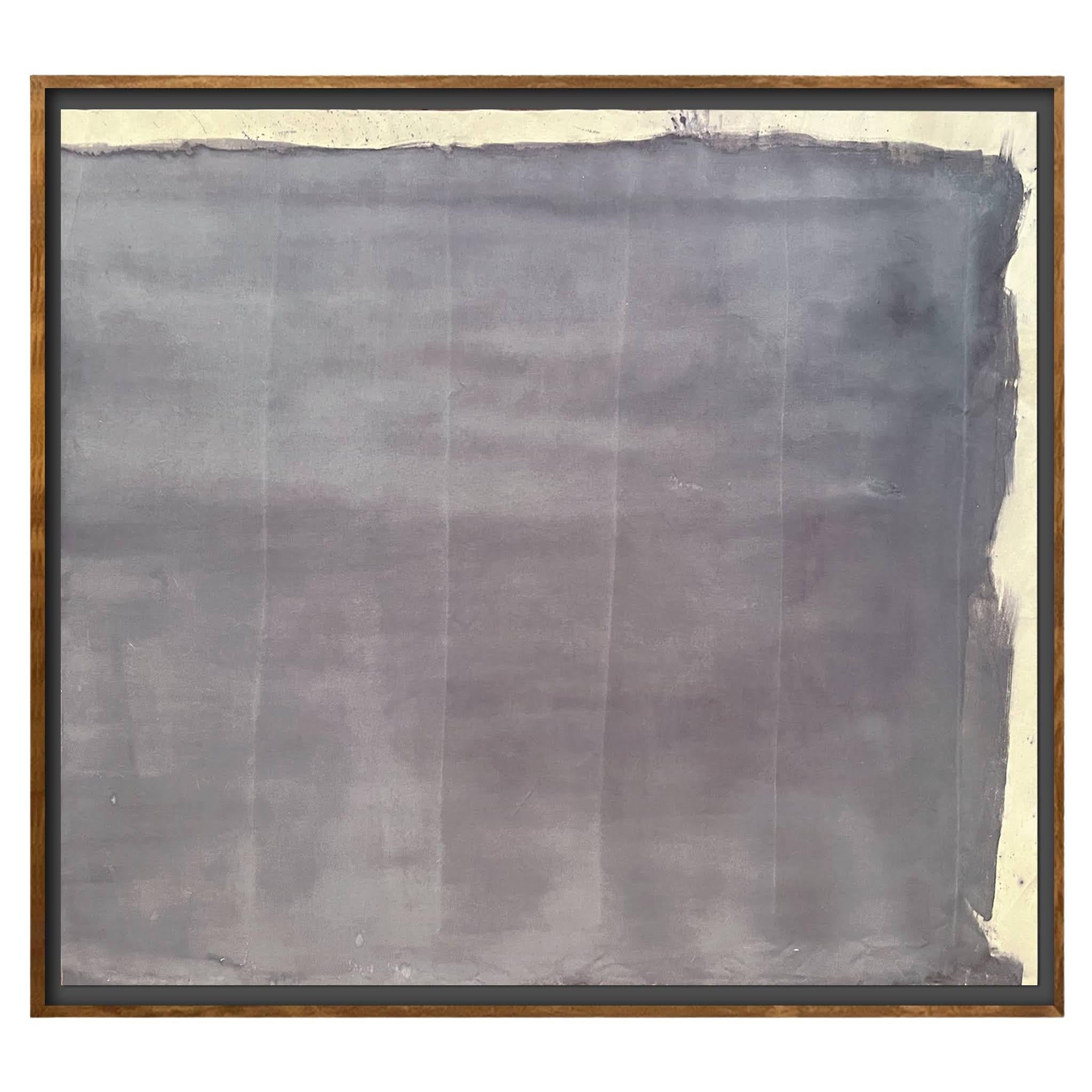 "Graumauve" Pigmente, Tinte auf Rohleinwand