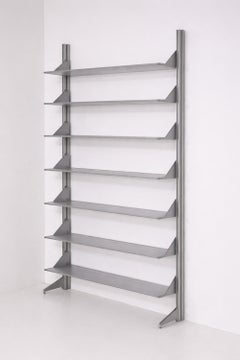 Gray metal italian bookcase postmodern by Cappellini