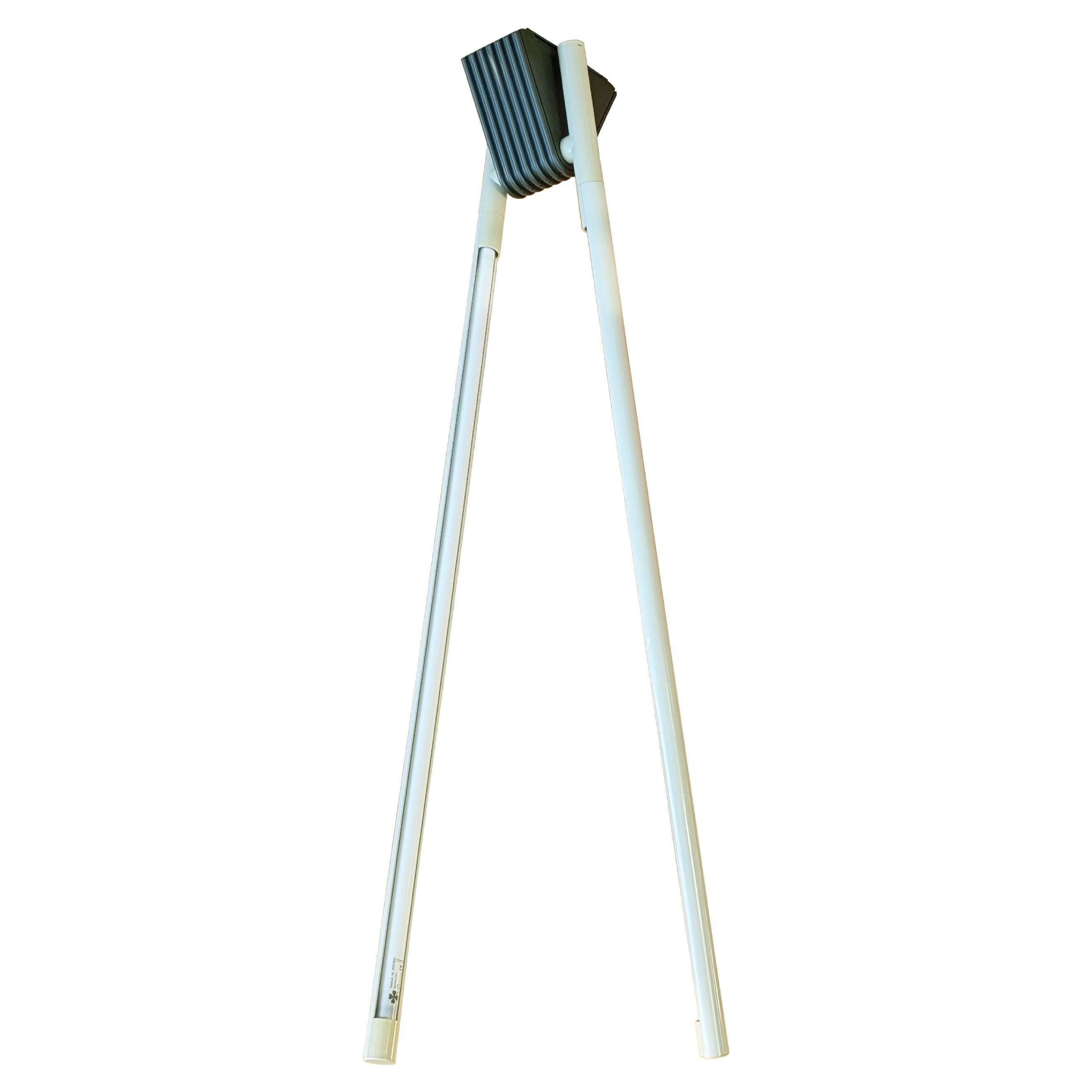 Métal gris et plastique des années 1980  Plafonnier Sistema Flu de R. Bonetto pour Luci