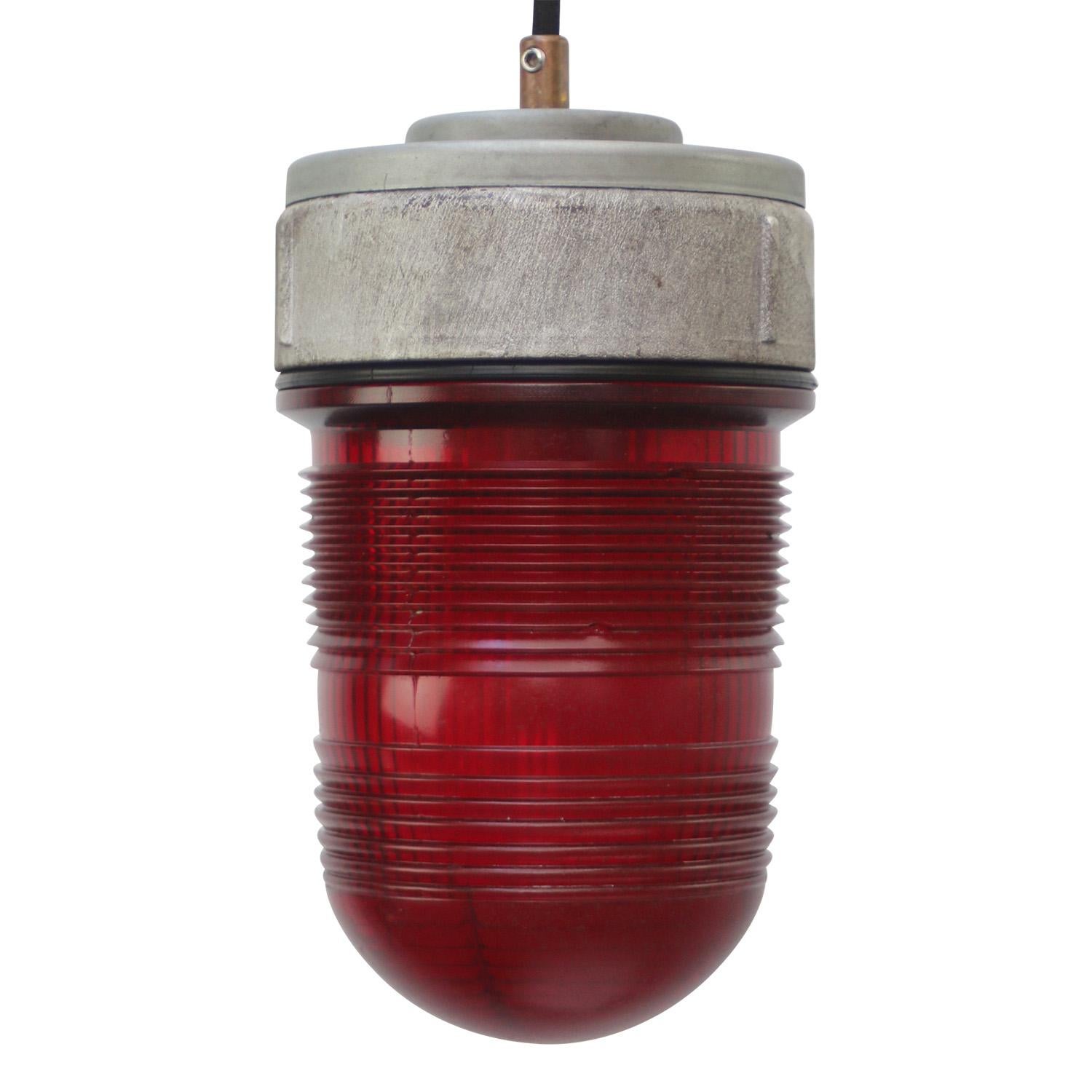 Runway light Airport.
Metal with red safety glass

Weight: 1.90 kg / 4.2 lb

Priced per individual item. All lamps have been made suitable by international standards for incandescent light bulbs, energy-efficient and LED bulbs. E26/E27 bulb holders