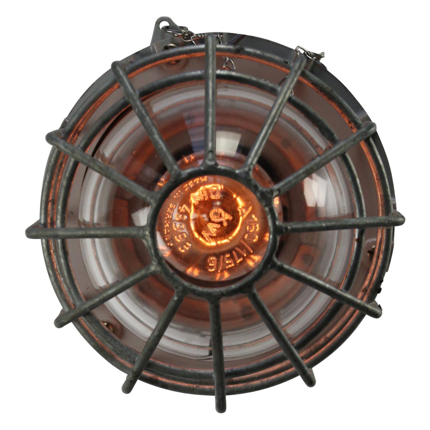 Cast Gray Metal Vintage Industrial  Sconces Wall Lamps by Industria Rotterdam