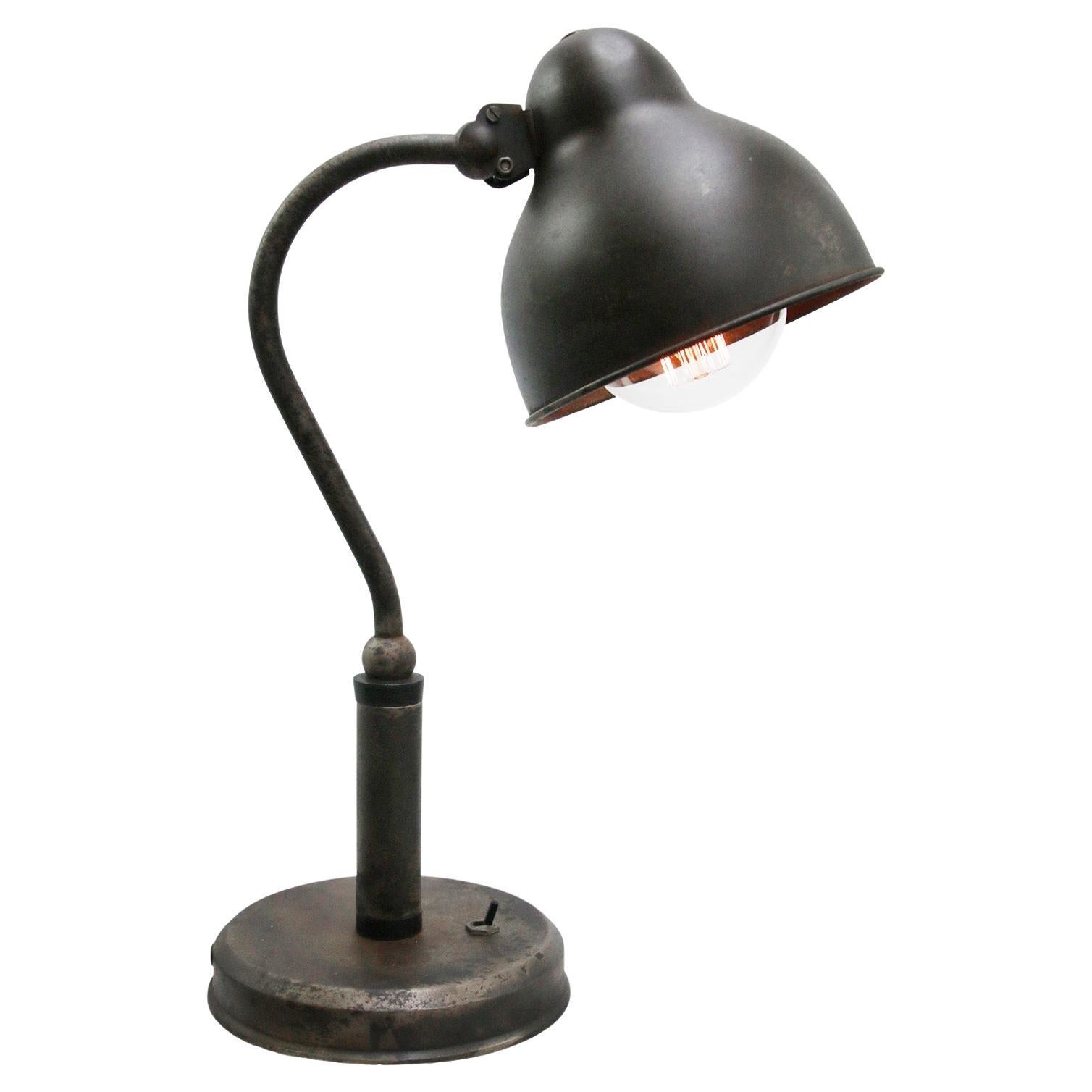 Gray Metal Vintage Industrial Table Desk Lamp