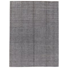 Tapis Boho moderne Apadana gris en bambou ou soie fait à la main