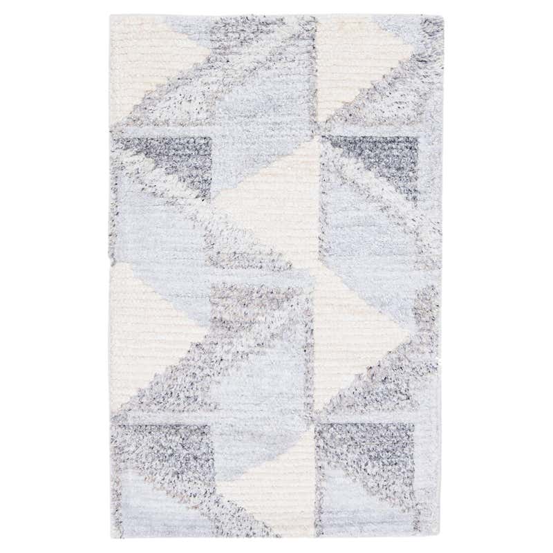 Orange Modern Handmade Geometric Custom Wool Rug For Sale at 1stDibs