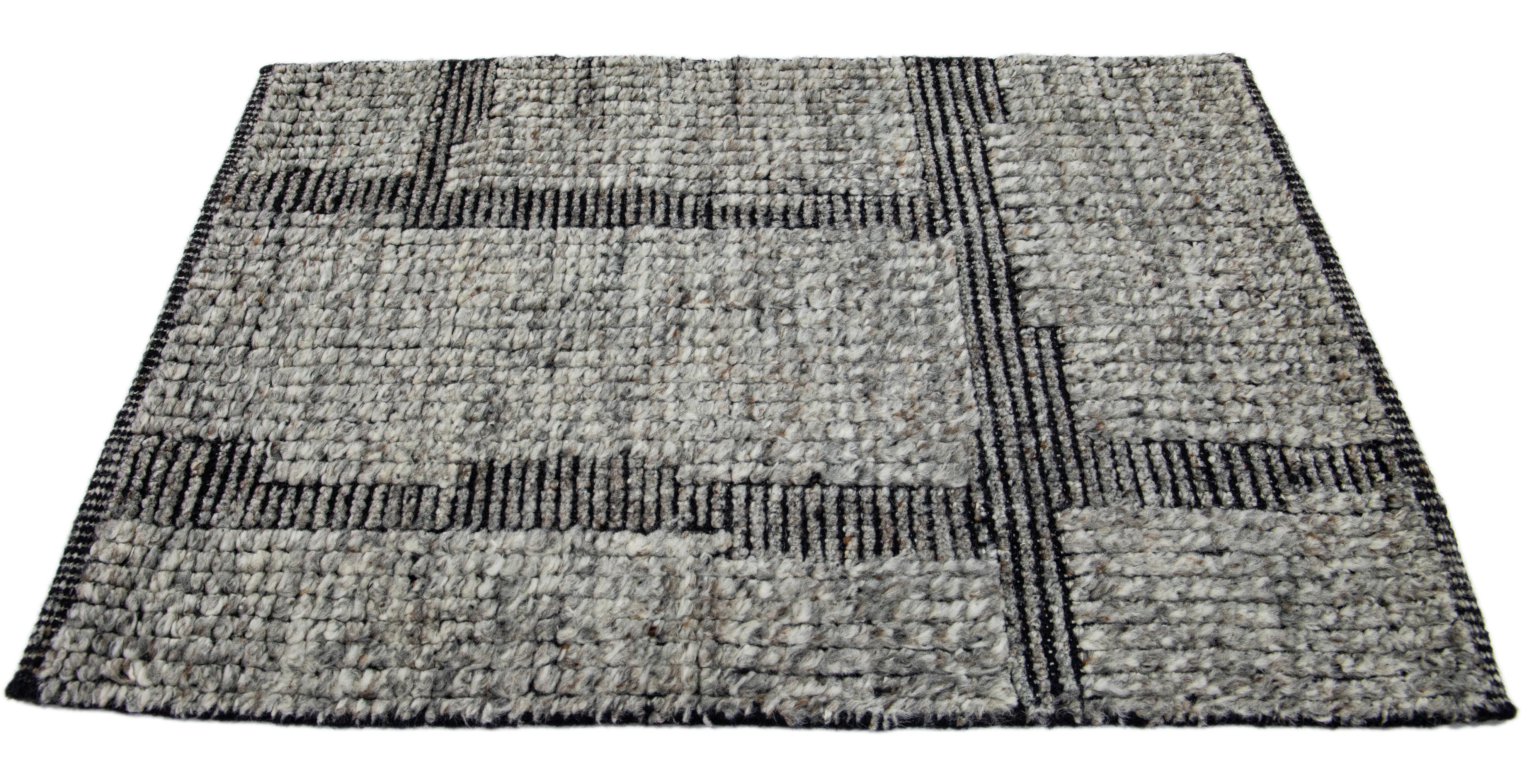 Apadana's Modern Moroccan Style wool custom rug. Custom sizes and colors made-to-order. 

Material: Wool 
Techniques: Hand-Knotted
Style: Moroccan 
Lead time: Approx. 15-16 wks available 
Colors: As shown, other custom colors are available.