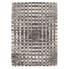 Gray Modern Moroccan Style Handmade Custom Wool Rug