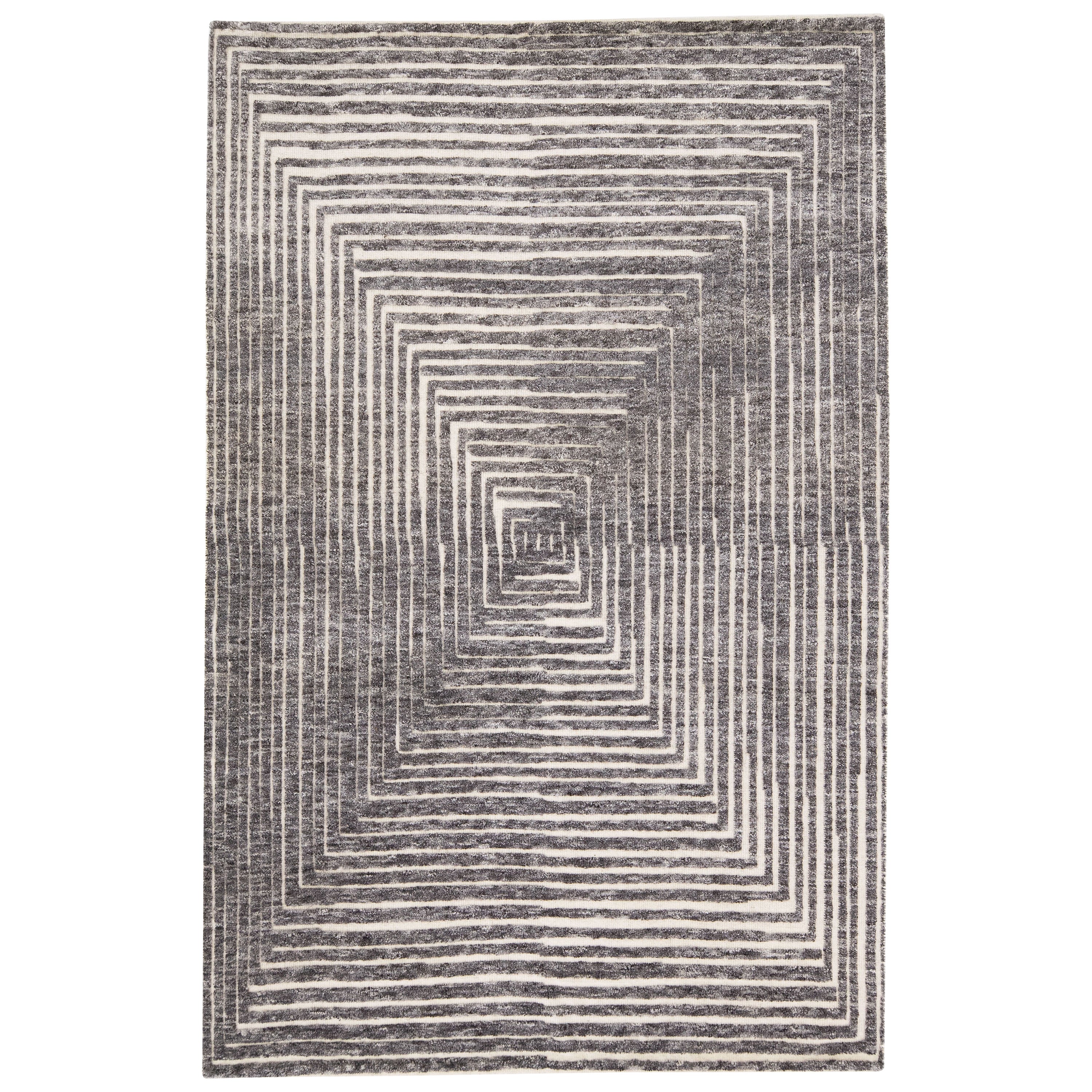 Tapis en laine gris moderne de style marocain fait à la main avec motif Op Art par Apadana en vente