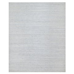 Gray Modern Striae Design Tone on Tone Lush and Plush Pure Wool Rug 12' x 14'10"