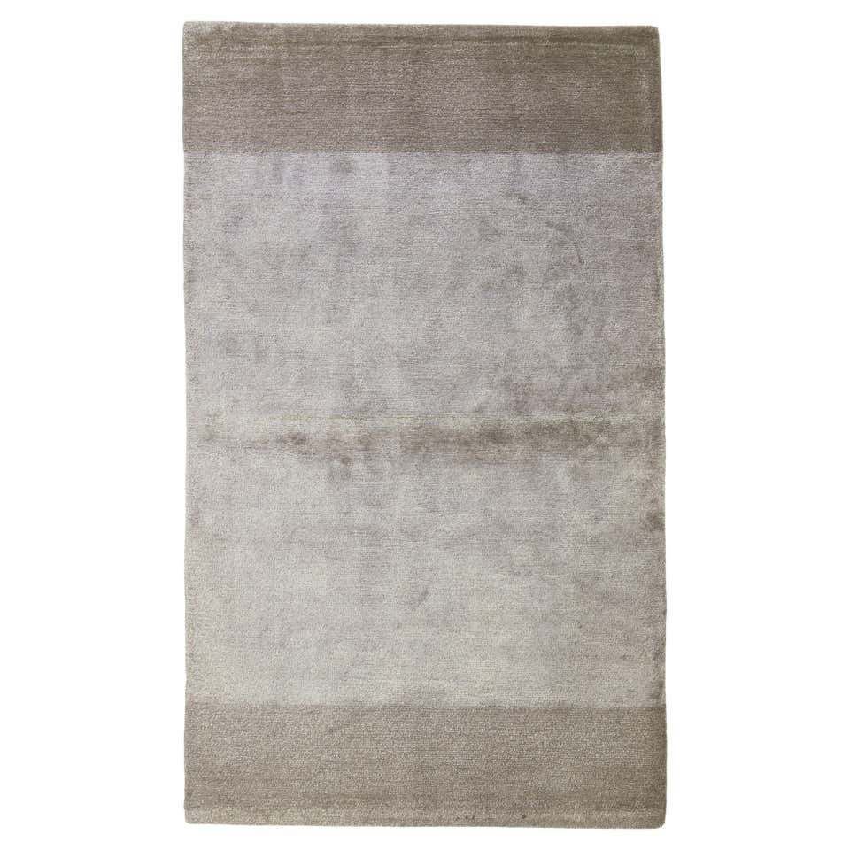 Zen Collection Rug in Striated Denim For Sale at 1stDibs