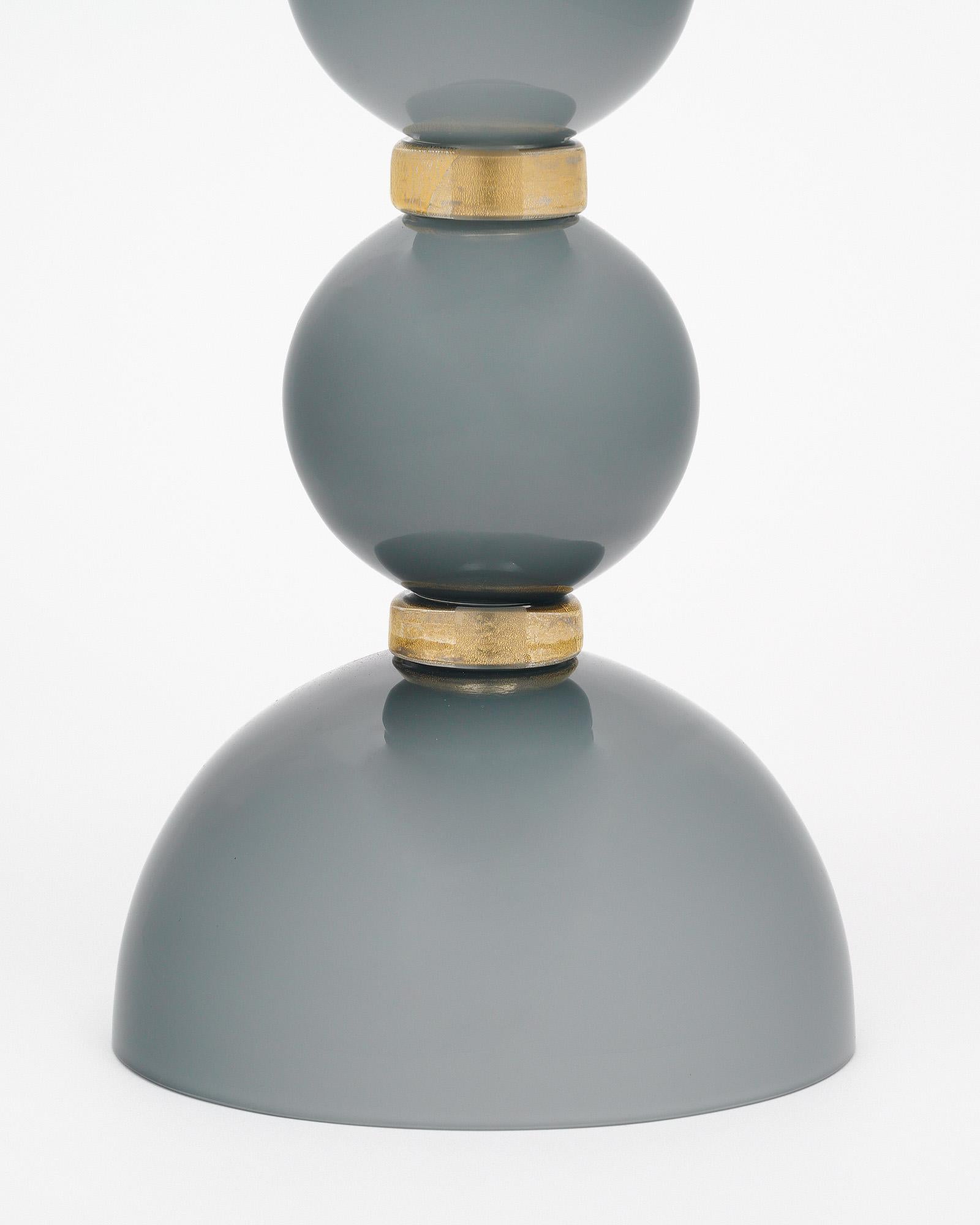 Lampes de table Incamiciato en verre de Murano gris Neuf - En vente à Austin, TX