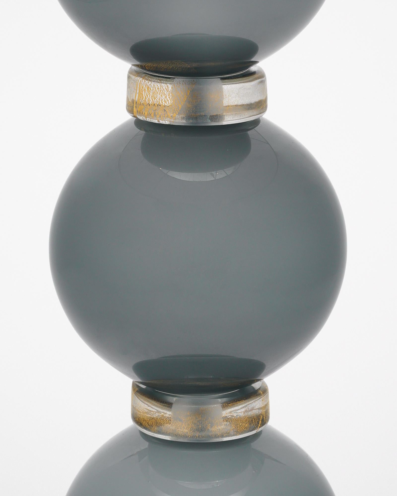 Lampes de table Incamiciato en verre de Murano gris en vente 1