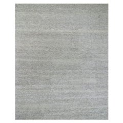 Tapis surdimensionné en laine naturelle grise nouée à la main, Design Modernity Grass 12'0" x 15'0"