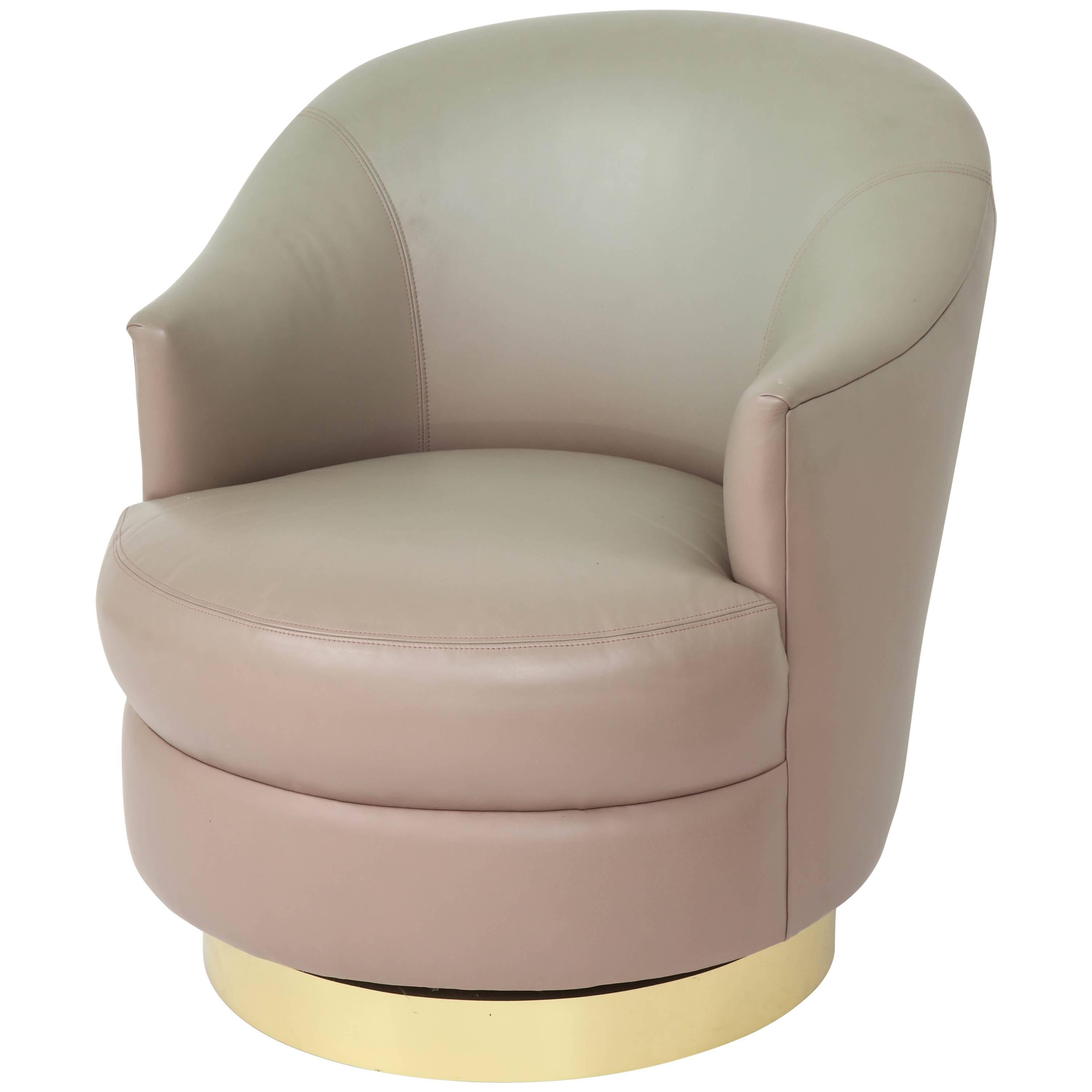 Gray Ombre Leather Chair by Steve Chase