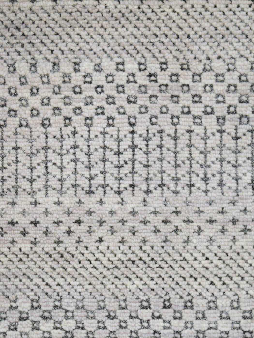 Moderner handgeknüpfter Wollteppich in Grau auf Grau, 6' x 9' (Indisch) im Angebot