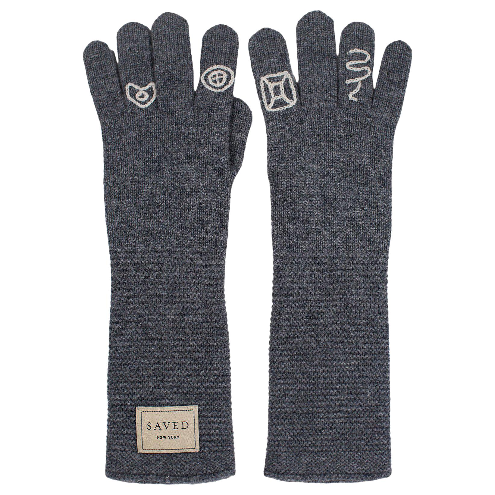 Gray Opera Gloves by Saved, New York