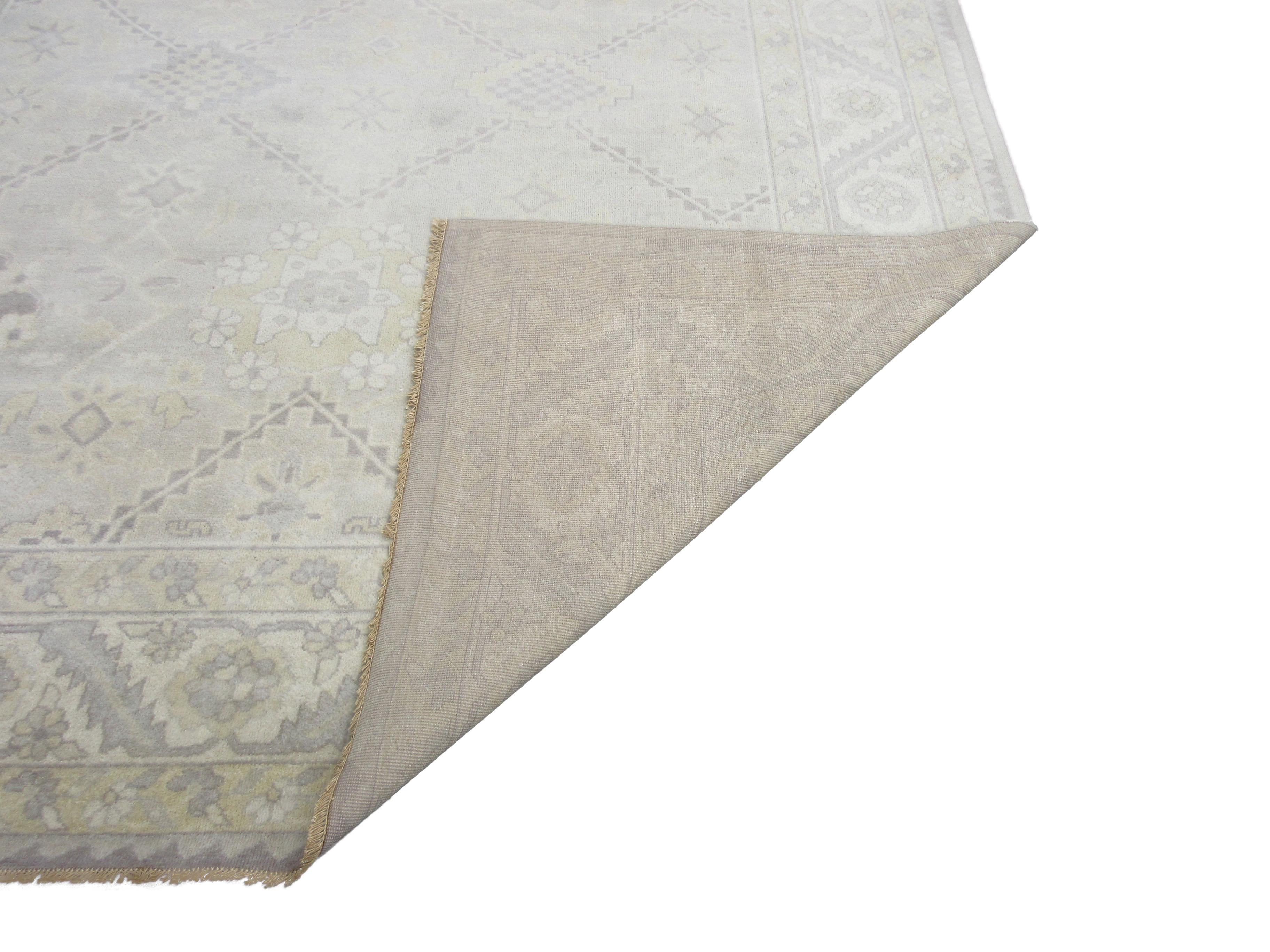 Gray Oushak Area Rug In New Condition For Sale In Laguna Hills, CA