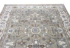 Gray Oushak Serapi Area Rug