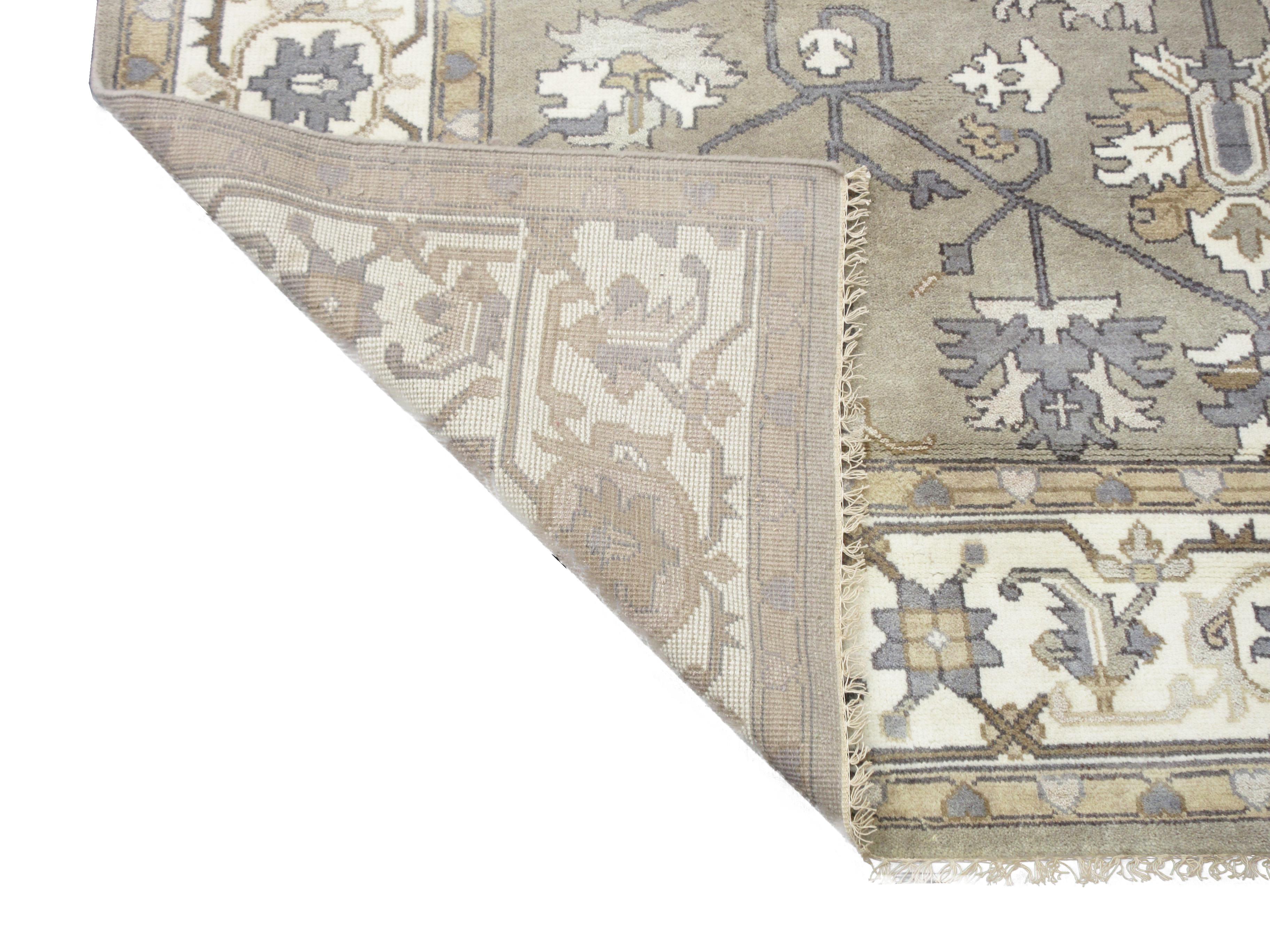 Gray Oushak Serapi Area Rug In New Condition For Sale In Laguna Hills, CA