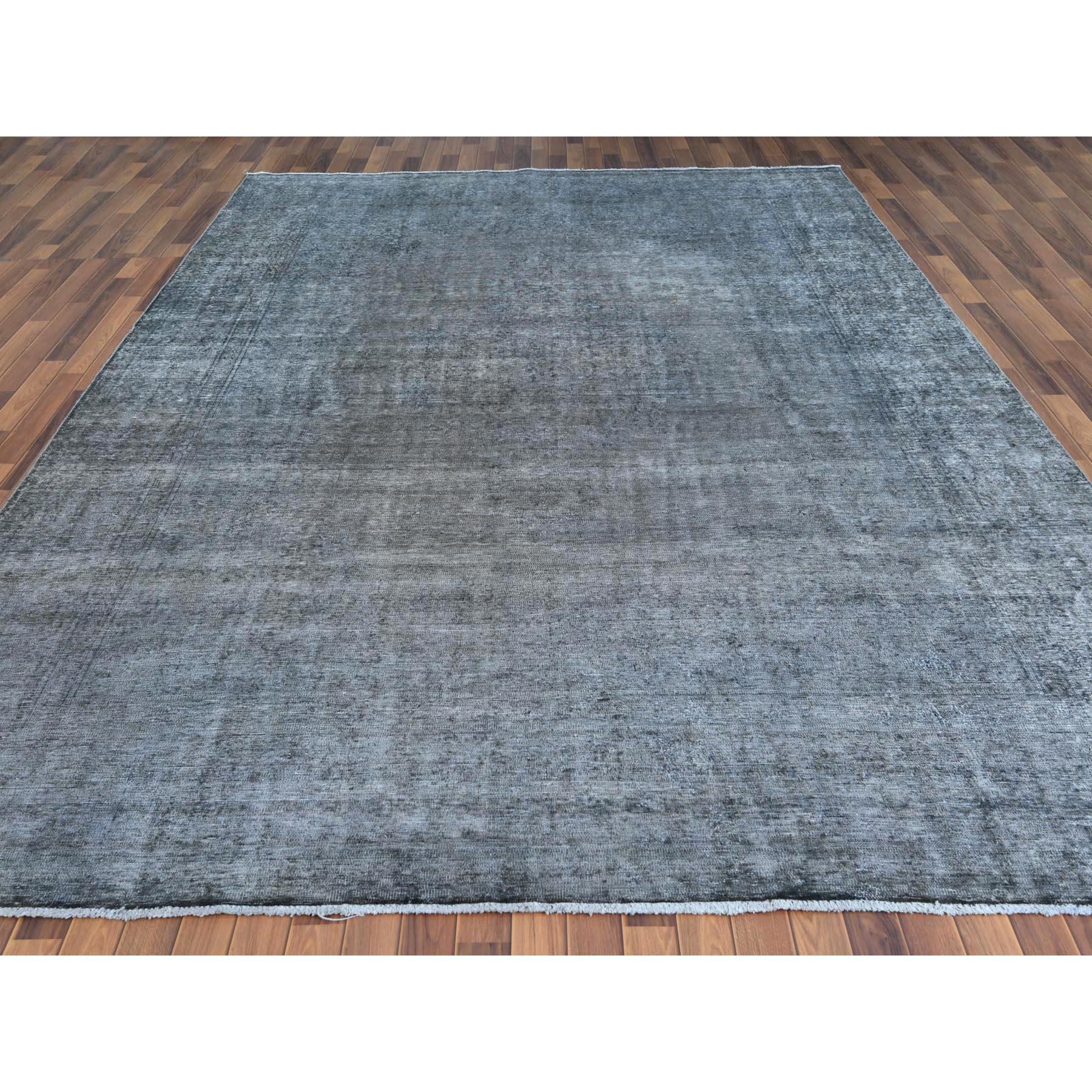 Medieval Gray Overcast Vintage Persian Kerman Hand Knotted Oriental Rug