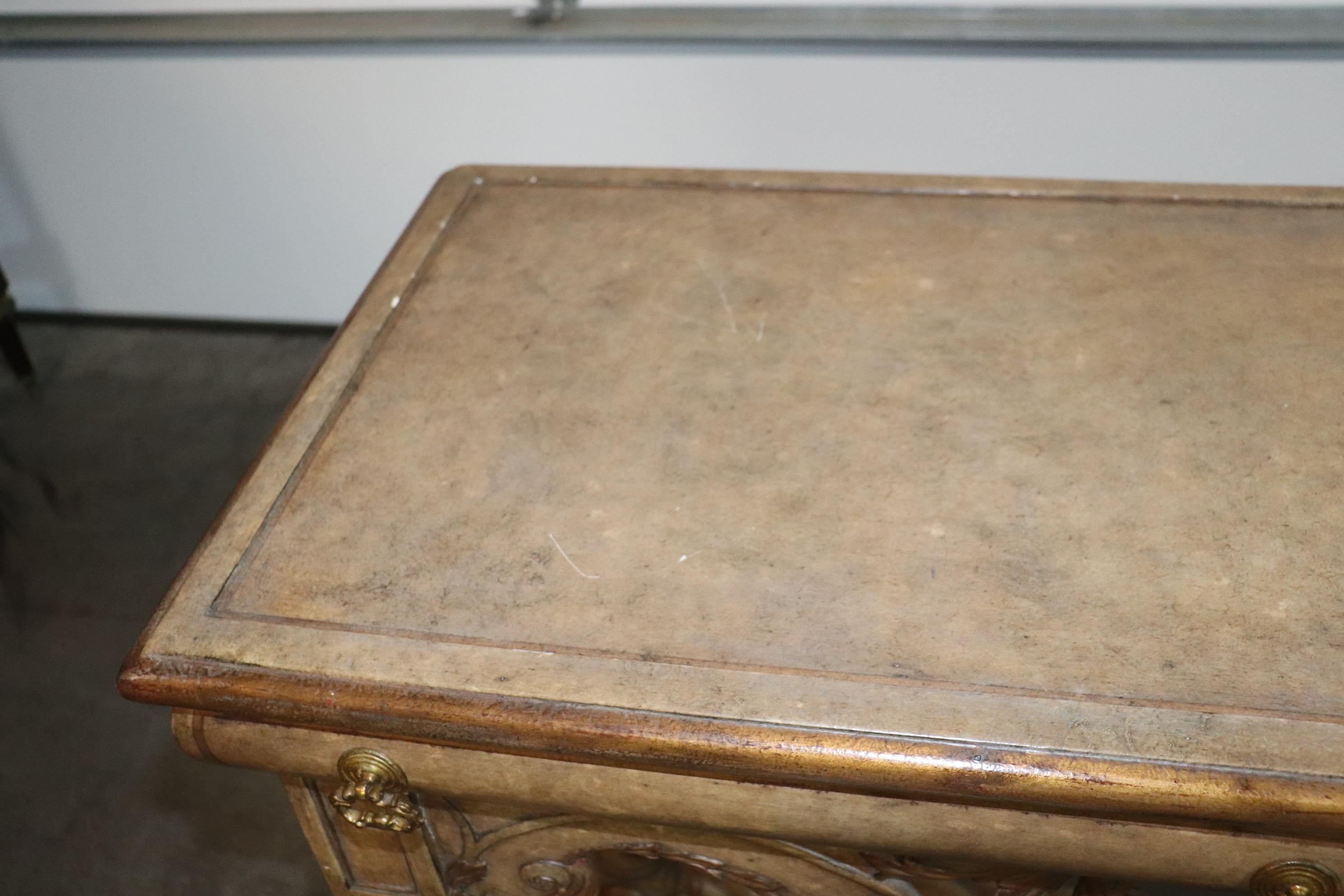 Consola de 2 cajones decorada con pintura gris Barley Twist en venta 7