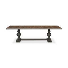 Gray Painted Baroque Style Dining Table