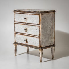 Gray-Painted Chest of Drawers, 19th Century