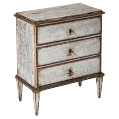 Gray-Painted Chest of Drawers, 19th Century