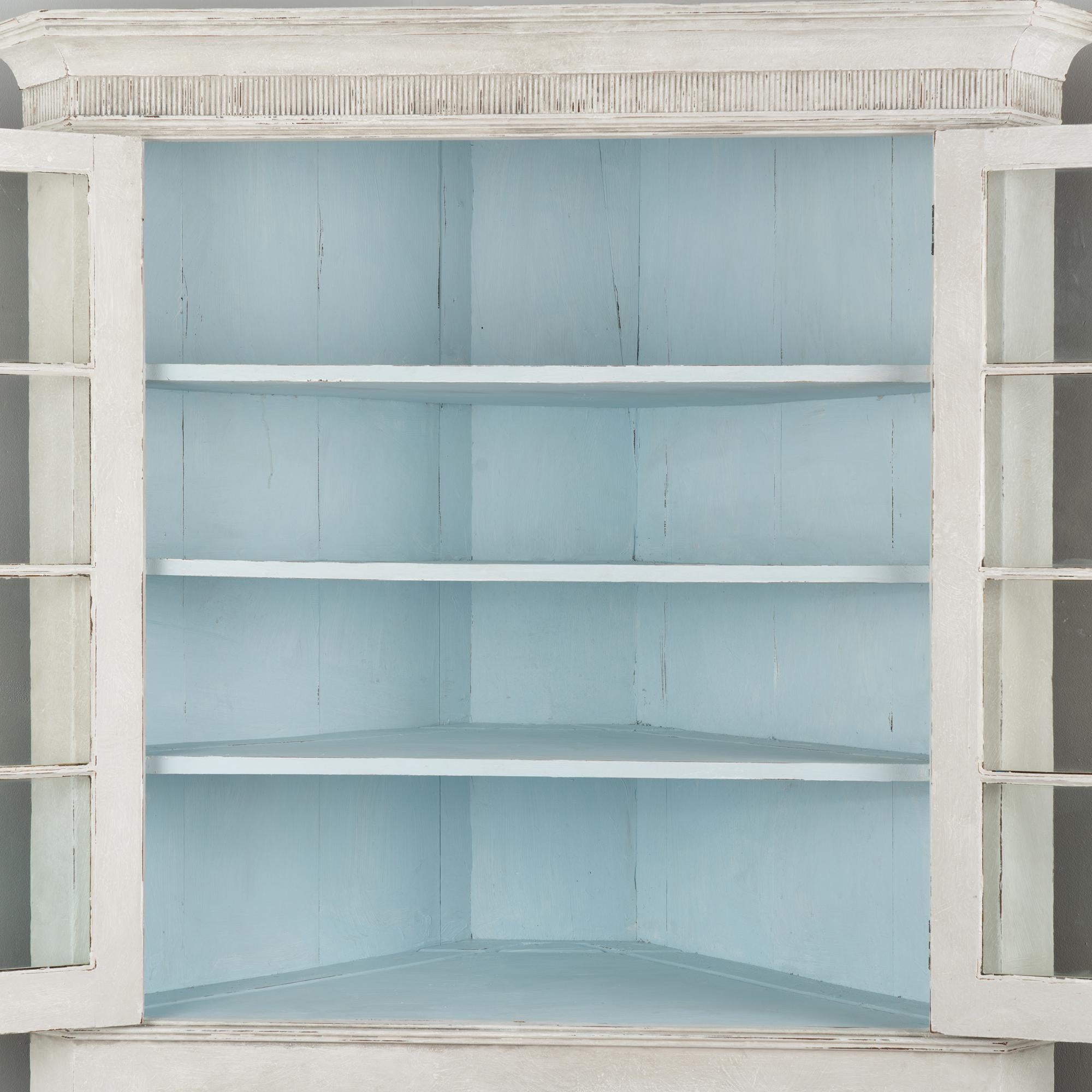 gray corner cabinet