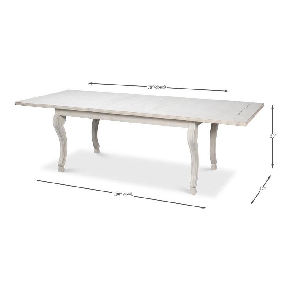 Table de salle à manger française peinte en gris en vente 5