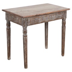 Gray Painted Gustavian Side Table, Sweden, circa 1820-1840