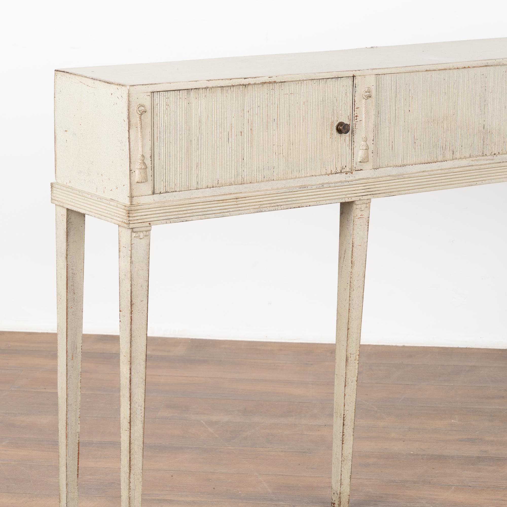 Wood Gray Painted Gustavian Style Sideboard Console, Sweden circa 1900's
