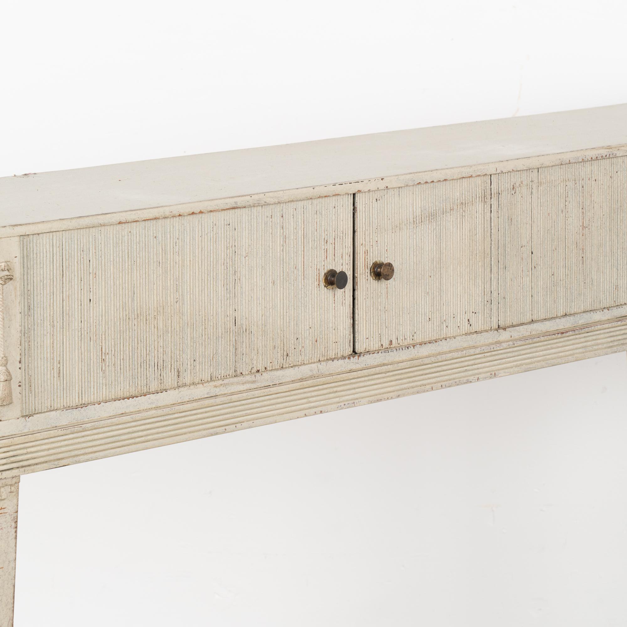 Gray Painted Gustavian Style Sideboard Console, Sweden circa 1900's 1