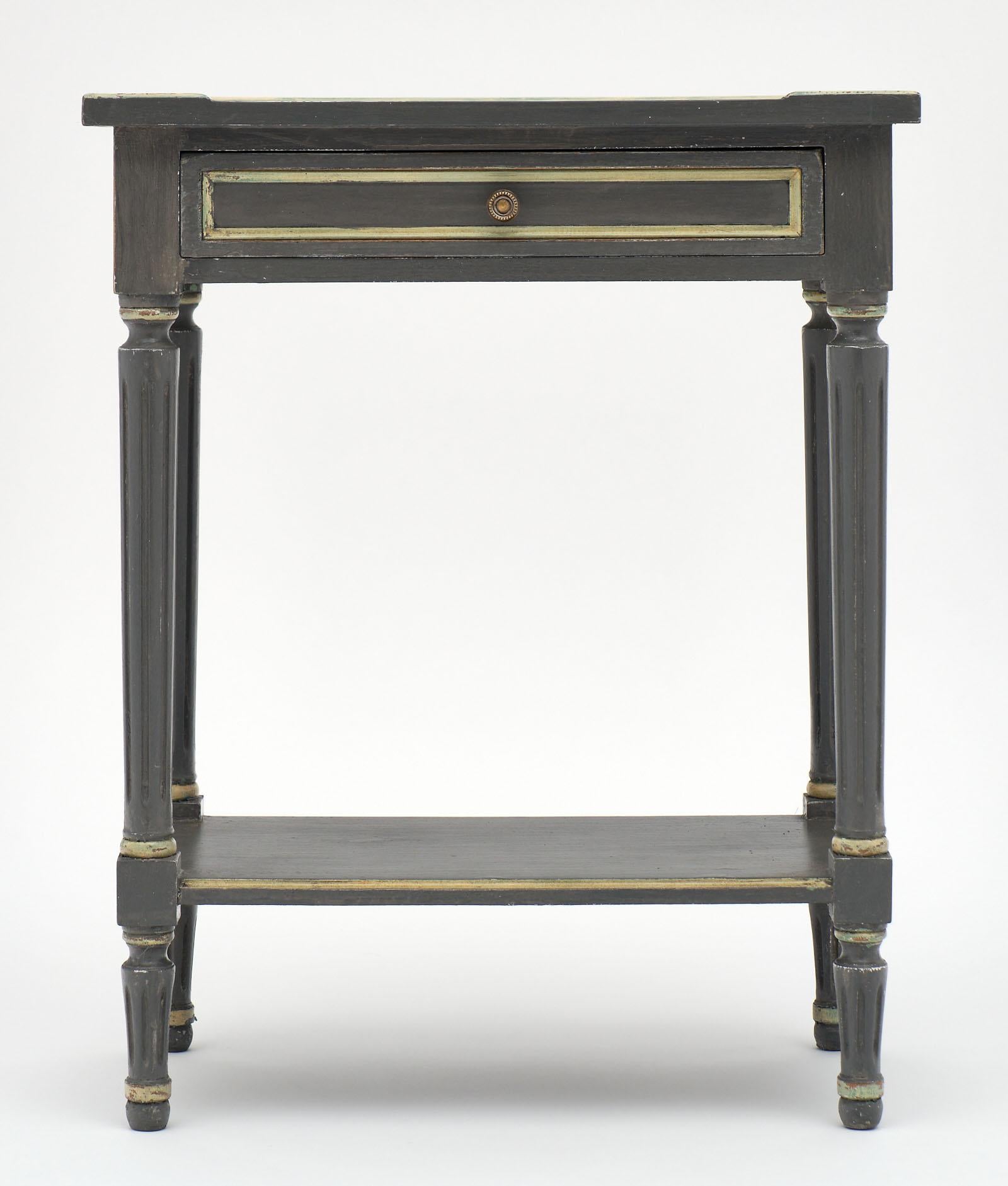 20th Century Gray Painted Louis XVI Style Side Tables