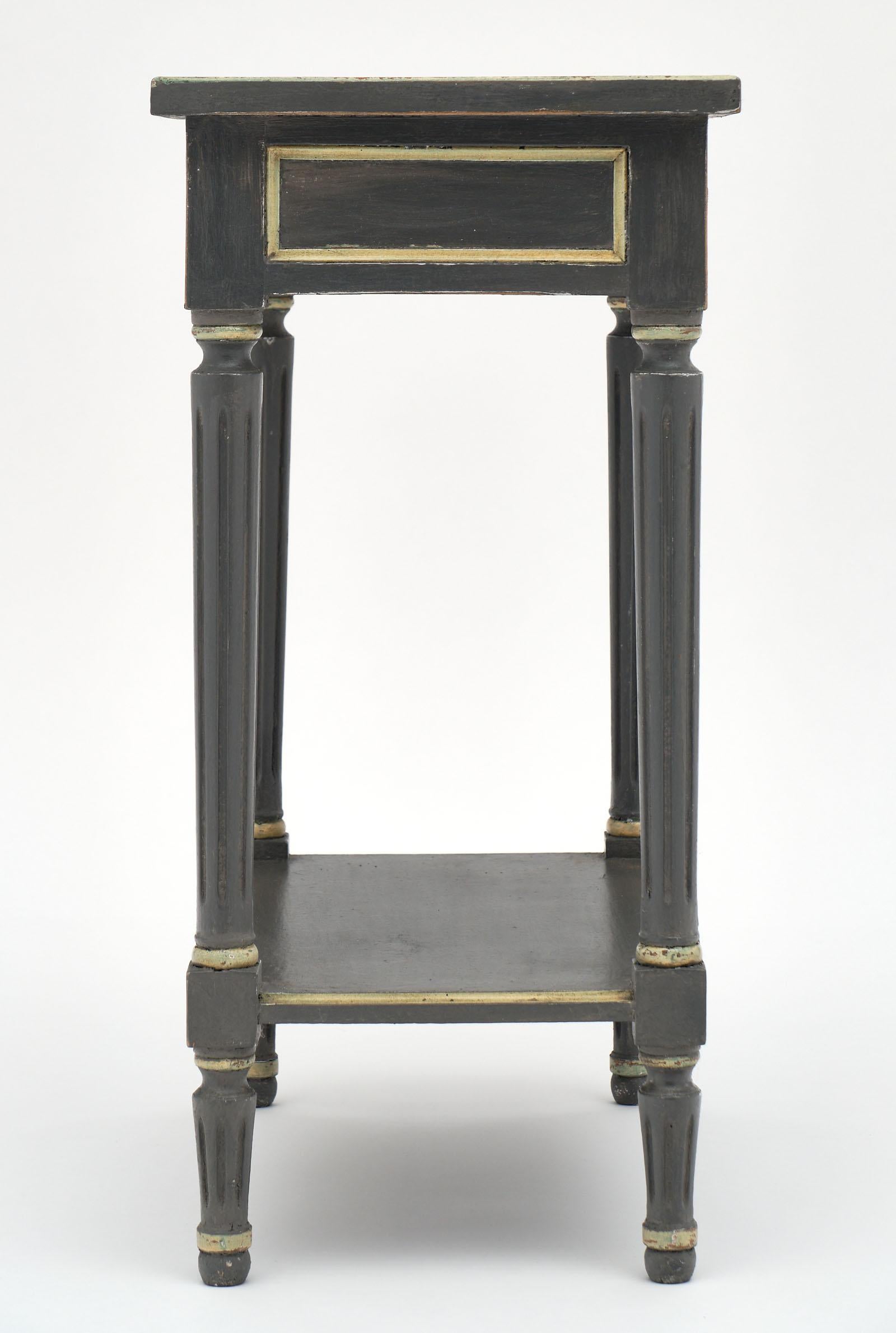 Gray Painted Louis XVI Style Side Tables 2
