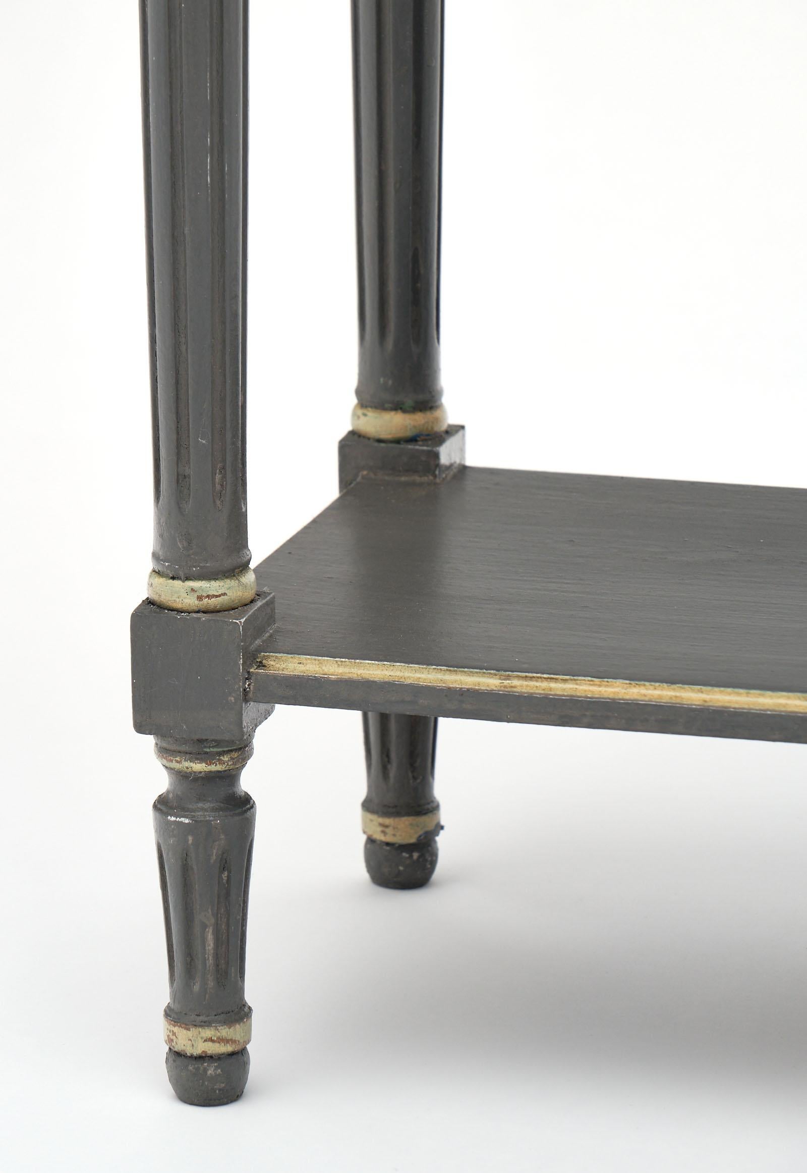 Gray Painted Louis XVI Style Side Tables 3