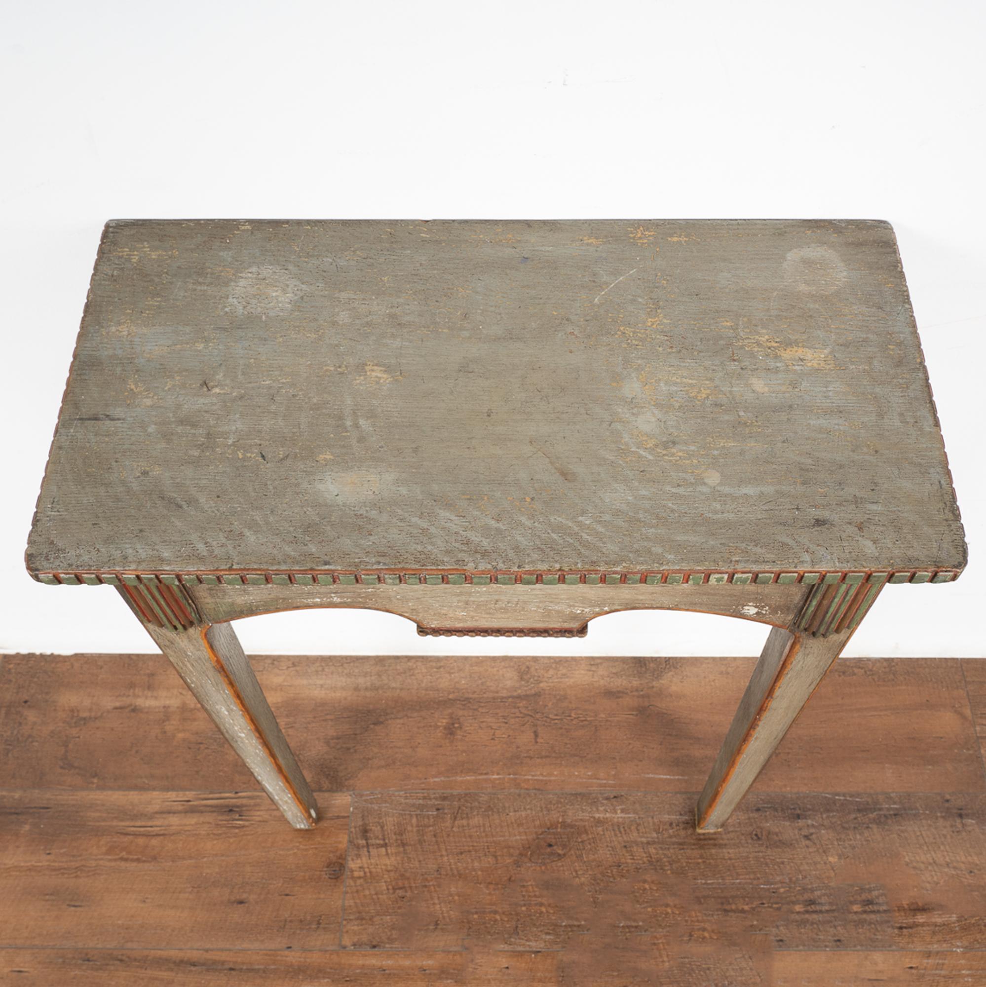 Country Gray Painted Side Table, circa 1890, Denmark