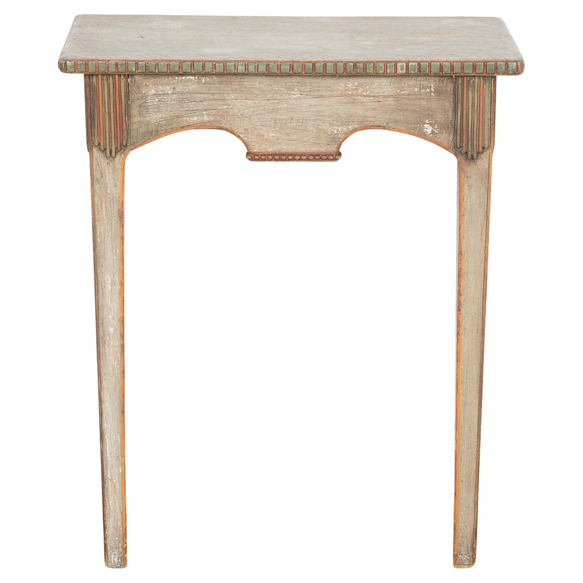 Gray Painted Side Table, circa 1890, Denmark